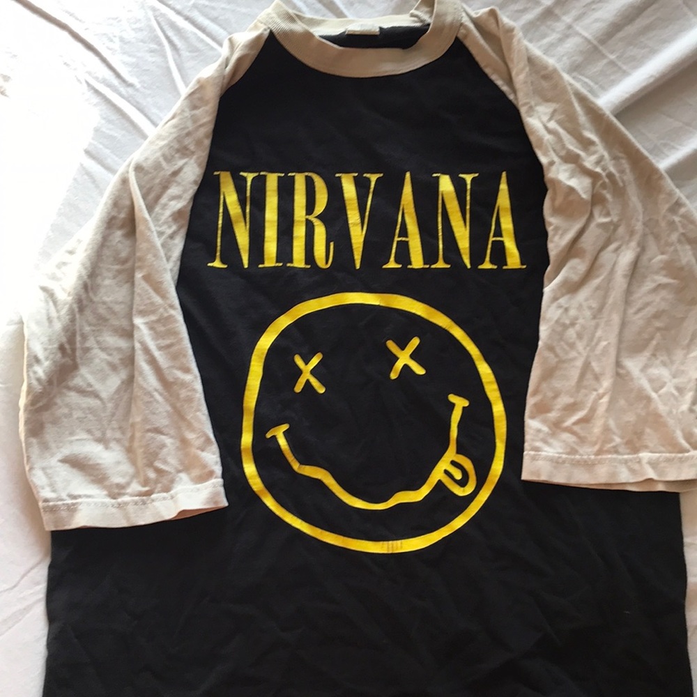 Vintage Nirvana 3/4 Sleeve Shirt size Large